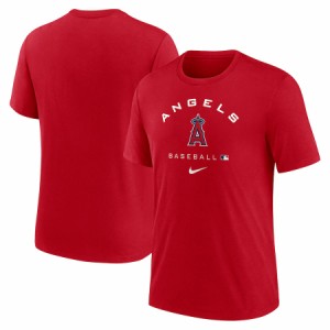 ナイキ メンズ Tシャツ ”Los Angeles Angels" Nike Authentic Collection Tri-Blend Performance T-Shirt - Red