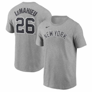 ナイキ メンズ Tシャツ ヤンキース DJ LeMahieu "New York Yankees" Nike Player Name & Number T-Shirt - Heathered Gray