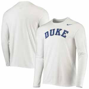 ナイキ メンズ Tシャツ 長袖 ロンT Duke Blue Devils Nike School Logo Performance Legend Long Sleeve T-Shirt - White