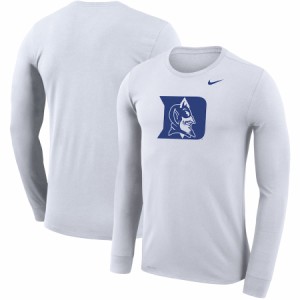 ナイキ メンズ Tシャツ 長袖 ロンT Duke Blue Devils Nike School Logo Legend Performance Long Sleeve T-Shirt - White