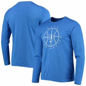 ナイキ メンズ Tシャツ 長袖 ロンT Duke Blue Devils Nike Basketball Icon Legend Performance Long Sleeve T-Shirt - Royal