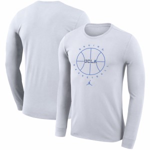 ジョーダン メンズ Tシャツ 長袖 ロンT UCLA Bruins Jordan Brand Basketball Icon Legend Performance Long Sleeve T-Shirt - White