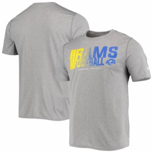 ニューエラ メンズ Tシャツ "Los Angeles Rams" New Era Combine Authentic Game On T-Shirt - Heathered Gray