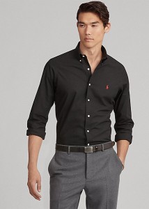 ラルフローレン メンズ シャツ Polo Ralph Lauren Poplin Shirt カッターシャツ Classicサイズ Polo Black