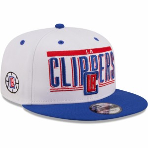 ニューエラ メンズ キャップ クリッパーズ LA Clippers New Era Retro Title 9FIFTY Snapback Hat - White/Royal