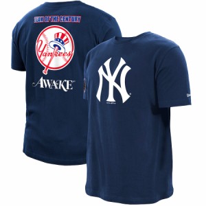 ニューエラ メンズ Tシャツ "New York Yankees" New Era x Awake NY Subway Series T-Shirt - Navy