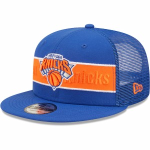 ニューエラ メンズ キャップ ニックス New York Knicks New Era Tonal Band Trucker 9FIFTY Snapback Hat - Blue