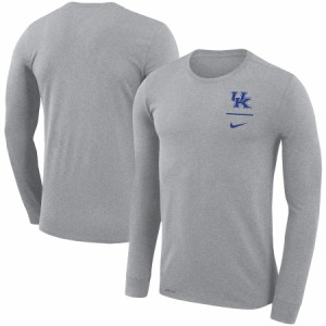 ナイキ メンズ Tシャツ 長袖 ロンT "Kentucky Wildcats" Nike Logo Stack Legend Performance Long Sleeve T-Shirt - Gray