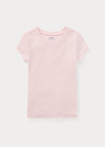 ポロ ラルフローレン 2-6X ガールズ/キッズ Polo Ralph Lauren Jersey V-Neck T-Shirt Tシャツ 半袖 Hint Of Pink T-shirt 女の子
