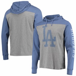 フォーティーセブン メンズ パーカー ”Los Angeles Dodgers" '47 Franklin Wooster Pullover Hoodie - Gray