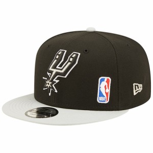 ニューエラ メンズ キャップ スパーズ San Antonio Spurs New Era Back Letter Arch 9FIFTY Snapback Hat - Black/Gray