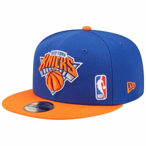 ニューエラ メンズ キャップ ニックス New York Knicks New Era Back Letter Arch 9FIFTY Snapback Hat - Blue/Orange