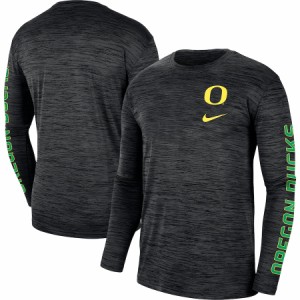 ナイキ メンズ Tシャツ 長袖 ロンT "Oregon Ducks" Nike Velocity Legend Team Performance Long Sleeve T-Shirt - Black