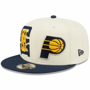 ニューエラ メンズ キャップ ペイサーズ Indiana Pacers New Era 2022 NBA Draft 9FIFTY Snapback Adjustable Hat - Cream/Navy