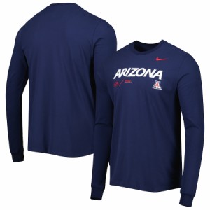 ナイキ メンズ Tシャツ 長袖 ロンT "Arizona Wildcats" Nike Team Practice Performance Long Sleeve T-Shirt - Navy