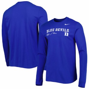 ナイキ メンズ Tシャツ 長袖 ロンT "Duke Blue Devils" Nike Team Practice Performance Long Sleeve T-Shirt - Royal