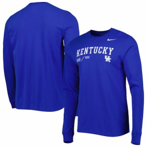 ナイキ メンズ Tシャツ 長袖 ロンT "Kentucky Wildcats" Nike Team Practice Performance Long Sleeve T-Shirt - Royal
