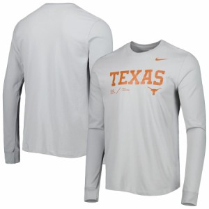 ナイキ メンズ Tシャツ 長袖 ロンT "Texas Longhorns" Nike Team Practice Performance Long Sleeve T-Shirt - Gray