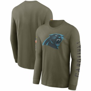 ナイキ メンズ Tシャツ 長袖 ロンT "Carolina Panthers" Nike 2022 Salute To Service Long Sleeve T-Shirt - Olive NFL サルート おしゃ