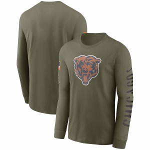 ナイキ メンズ Tシャツ 長袖 ロンT "Chicago Bears" Nike 2022 Salute To Service Long Sleeve T-Shirt - Olive NFL サルート おしゃれ 