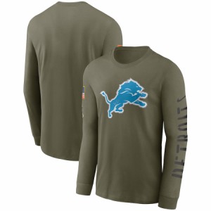 ナイキ メンズ Tシャツ 長袖 ロンT "Detroit Lions" Nike 2022 Salute To Service Long Sleeve T-Shirt - Olive NFL サルート おしゃれ 