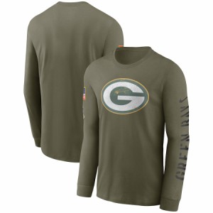 ナイキ メンズ Tシャツ 長袖 ロンT "Green Bay Packers" Nike 2022 Salute To Service Long Sleeve T-Shirt - Olive NFL サルート おしゃ