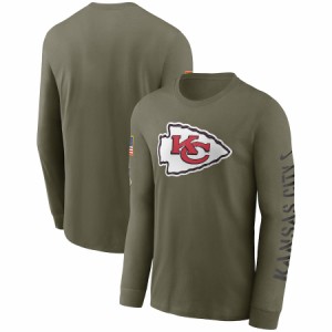 ナイキ メンズ Tシャツ 長袖 ロンT "Kansas City Chiefs" Nike 2022 Salute To Service Long Sleeve T-Shirt - Olive NFL サルート おし