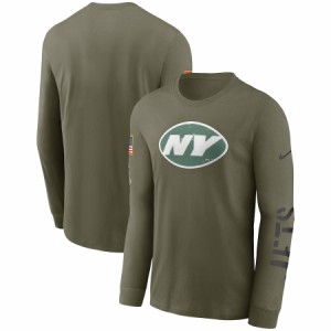 ナイキ メンズ Tシャツ 長袖 ロンT "New York Jets" Nike 2022 Salute To Service Long Sleeve T-Shirt - Olive NFL サルート おしゃれ 