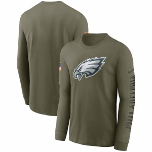 ナイキ メンズ Tシャツ 長袖 ロンT "Philadelphia Eagles" Nike 2022 Salute To Service Long Sleeve T-Shirt - Olive NFL サルート おし