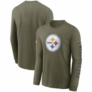 ナイキ メンズ Tシャツ 長袖 ロンT "Pittsburgh Steelers" Nike 2022 Salute To Service Long Sleeve T-Shirt - Olive NFL サルート おし