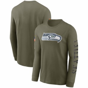 ナイキ メンズ Tシャツ 長袖 ロンT "Seattle Seahawks" Nike 2022 Salute To Service Long Sleeve T-Shirt - Olive NFL サルート おしゃ