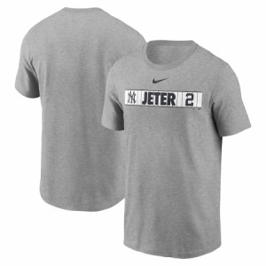 ナイキ メンズ Tシャツ Derek Jeter "New York Yankees" Nike Locker Room T-Shirt - Heathered Gray