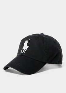 ラルフローレン キャップ Polo Ralph Lauren Big Pony Chino Baseball Cap 帽子 Black