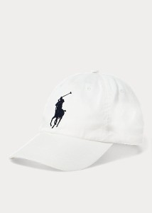 ラルフローレン キャップ Polo Ralph Lauren Big Pony Chino Baseball Cap 帽子 White