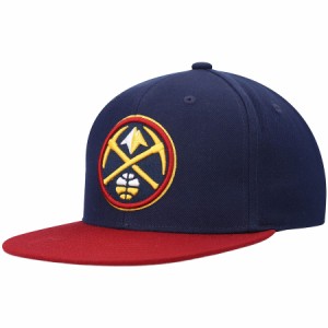 ミッチェルアンドネス メンズ キャップ ナゲッツ "Denver Nuggets" Mitchell & Ness Team Two-Tone 2.0 Snapback Hat - Navy/Red