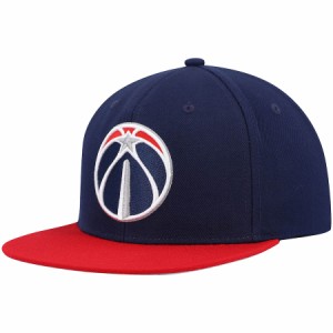 ミッチェルアンドネス メンズ キャップ ウィザーズ Washington Wizards Mitchell & Ness Team Two-Tone 2.0 Snapback Hat - Navy/Red