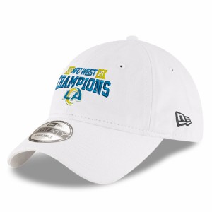 ニューエラ メンズ キャップ "Los Angeles Rams" New Era 2021 NFC West Division Champions 9TWENTY Adjustable Hat - White