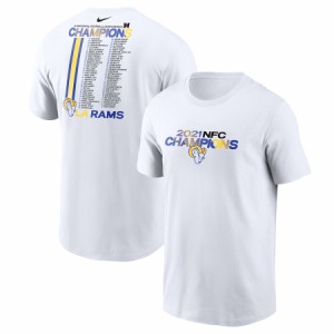 ナイキ メンズ Tシャツ "Los Angeles Rams" Nike 2021 NFC Champions Roster T-Shirt - White