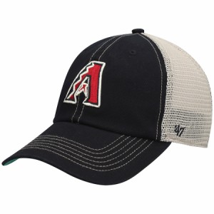 フォーティーセブン メンズ キャップ ”Arizona Diamondbacks" '47 Trawler Clean Up Trucker Snapback Hat - Black