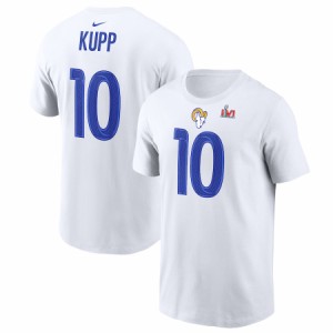 ナイキ メンズ Tシャツ Cooper Kupp "Los Angeles Rams" Nike Super Bowl LVI Bound Name & Number T-Shirt - White