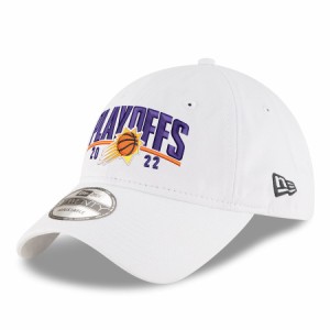 ニューエラ メンズ キャップ サンズ Phoenix Suns New Era 2022 NBA Playoffs Arch 9TWENTY Adjustable Hat - White