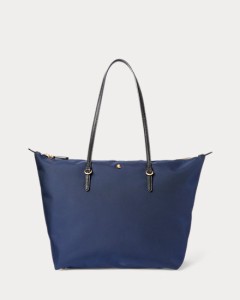 ラルフローレン レディース Lauren Medium Nylon Keaton Tote トートバッグ Navy