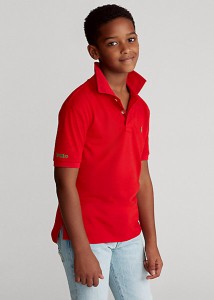 ラルフローレン 8-20 ボーイズ/キッズ Polo Ralph Lauren The Earth Polo ポロシャツ 半袖 RL 2000 Red 男の子