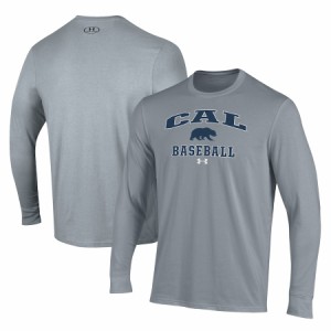 アンダーアーマー メンズ Tシャツ 長袖 ロンT "Cal Bears" Under Armour Baseball Performance Long Sleeve T-Shirt - Gray