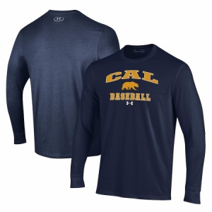 アンダーアーマー メンズ Tシャツ 長袖 ロンT "Cal Bears" Under Armour Baseball Performance Long Sleeve T-Shirt - Navy