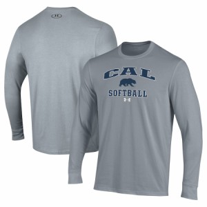 アンダーアーマー メンズ Tシャツ 長袖 ロンT "Cal Bears" Under Armour Softball Performance Long Sleeve T-Shirt - Gray