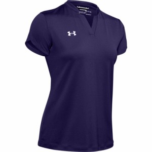 アンダーアーマー レディース Under Armour Team Performance Polo ポロシャツ 半袖 ゴルフ Purple/White