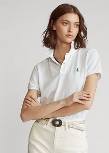 ポロ ラルフローレン レディース Polo Ralph Laure The Earth Polo ポロシャツ 半袖 Pure White