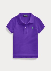 ラルフローレン 2-6X ガールズ/キッズ Polo Ralph Lauren Cotton Mesh Polo Shirt ポロシャツ 半袖 Chalet Purple 女の子