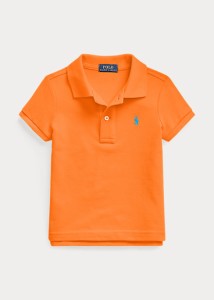 ラルフローレン 2-6X ガールズ/キッズ Polo Ralph Lauren Cotton Mesh Polo Shirt ポロシャツ 半袖 Resort Orange 女の子